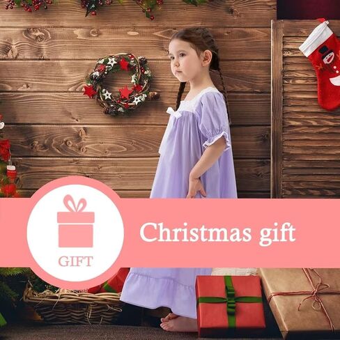 610 YOU قمصان نوم للفتيات، فساتين بيجامة قطنية للأميرات، ملابس نوم كلاسيكية ناعمة (للأطفال الصغار، الأطفال) in Kuwait