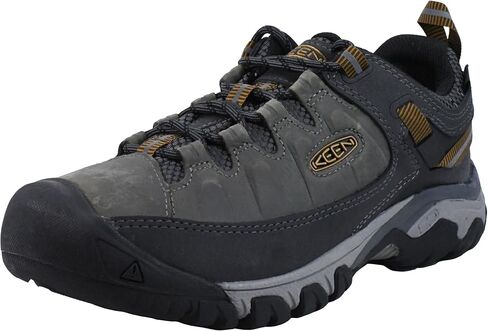 KEEN Men's Targhee 3 Low Height Waterproof Hiking Shoes, Steel Grey/Golden Brown, 11.5 Wide in Saudi Arabia