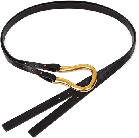 Block Garden Women PU Leather Waist Belt Double Strap Tie Wrap Cinch Belt in Kuwait