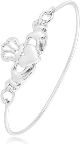SENFAI The Claddagh Irish Bracelet Bangle for Women Girls 6.5 in 6 Tone Elegant Gift for Her in Saudi Arabia