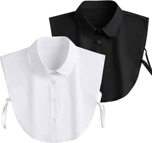 قميص نسائي من Shinywear ياقة وهمية قابل للفصل نصف قميص ياقة كاذبة in Kuwait