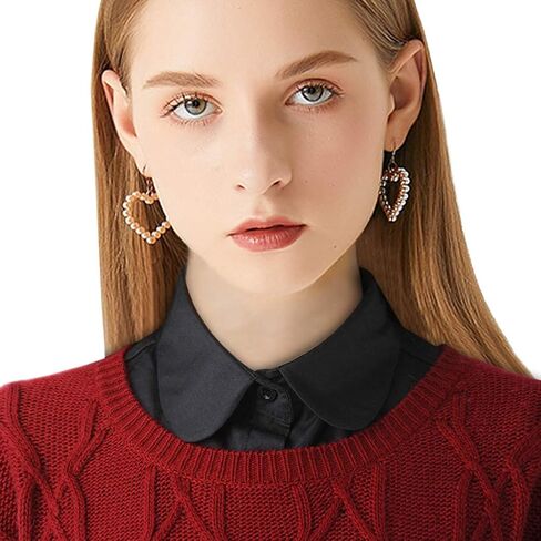 قميص نسائي من Shinywear ياقة وهمية قابل للفصل نصف قميص ياقة كاذبة in Kuwait