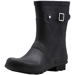 NORTY Rubber Boots for Women - Waterproof Above-Ankle Rain Shoes for Work and Recreation - All-Weather Outdoor Footwear - Runs 1/2 Size Large