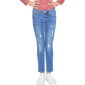 YMI Girls Mid-Rise Basic 1-Button Skinny Jean in Kuwait
