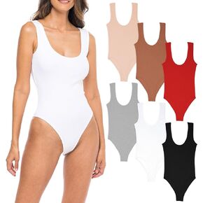Sexy Basics 6 Pack Tank Top -Body Suit | Cotton Rib Stretch Onsies