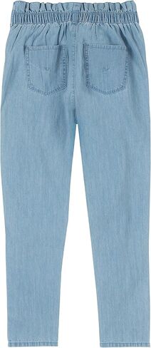 جينز HUDSON للفتيات، بنطال جينز مطاطي مع حزام خصر مطاطي، خصر مرتفع in Kuwait