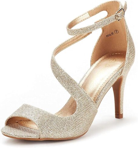 صنادل DREAM PAIRS النسائية ذات الكعب العالي من NILE Fashion ذات الكعب العالي المفتوحة عند الأصابع in Kuwait