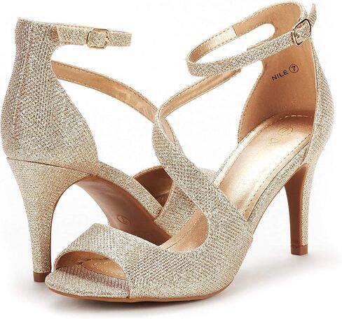 صنادل DREAM PAIRS النسائية ذات الكعب العالي من NILE Fashion ذات الكعب العالي المفتوحة عند الأصابع in Kuwait
