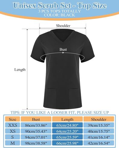 Breathffy 3 Set Medical Scrub Uniform for Women Top and Pants for Nursing Home Hospital Pet Hospital (Small) in Saudi Arabia