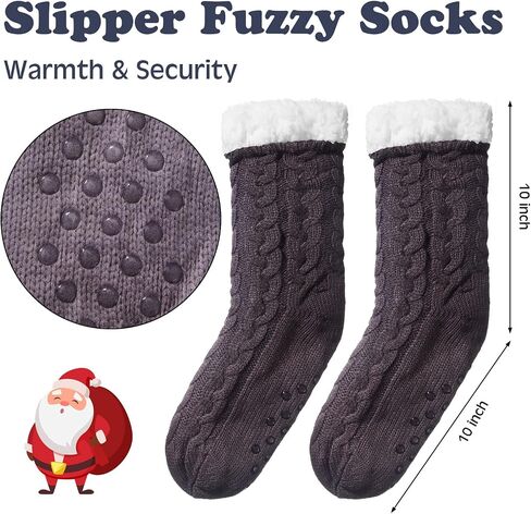 Mumufy 9 Pairs Fuzzy Socks Women Christmas Winter Thick Socks Gifts Cake Socks for Women Warm Slipper Socks for Valentine's Gifts Girls Winter Home Indoor Spa Socks in Saudi Arabia
