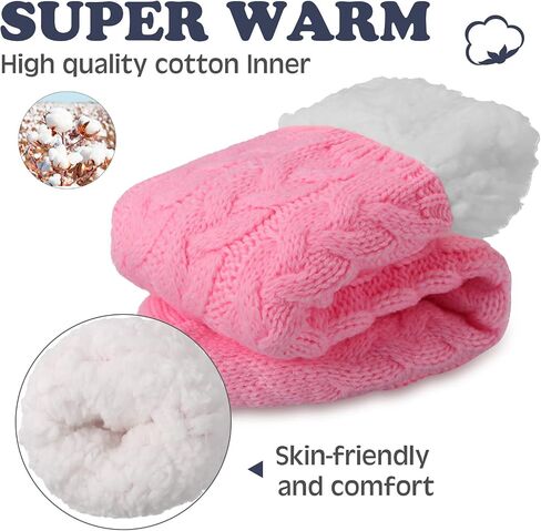 Mumufy 9 Pairs Fuzzy Socks Women Christmas Winter Thick Socks Gifts Cake Socks for Women Warm Slipper Socks for Valentine's Gifts Girls Winter Home Indoor Spa Socks in Saudi Arabia