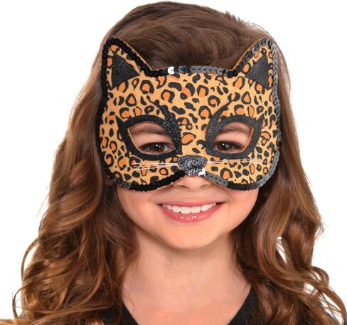 Leopard Felt Mask Costume Accessory - Child Size, Brown - 1 Pc. in Saudi Arabia