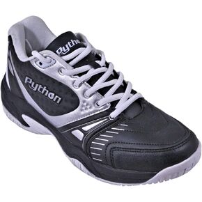 Python Deluxe Indoor Court Shoes (Racquetball, Squash, Badminton, Indoor Pickleball, Volleyball) (Low & Mid) (Black & White Colors) (Non-Slip) (Non-Marking) in Kuwait
