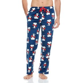 Mens Pajama Pants - Peanuts Snoopy Cozy Soft Stretch PJ Pants Unisex Sleepwear for Women and Men (Sizes: S-XL)