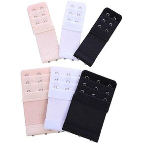 Stadux Bra Extenders for Women 3 Hooks / 2 Hooks Extensions, Elastic Stretchy Bra Strap Extender Black/Beige/White, M in Saudi Arabia