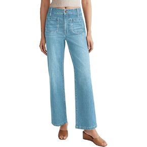 Cicy Bell Women's High Waisted Baggy Jeans Wide Leg Stretch Vintage Denim Pants with Front Pockets