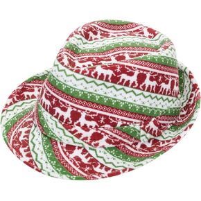 KorhLeoh Ugly Sweater Christmas Fedora Hat - Christmas Holiday Red and Green Ugly Sweater Party Hat for Men Women in Saudi Arabia