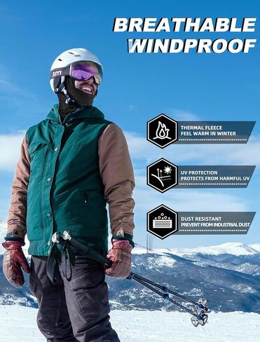 ROCKBROS Winter Balaclava Ski Mask for Cold Weather Polar Fleeced Thermal Balaclava Face Mask for Men Women Windproof Mask in Saudi Arabia