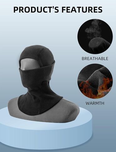 ROCKBROS Winter Balaclava Ski Mask for Cold Weather Polar Fleeced Thermal Balaclava Face Mask for Men Women Windproof Mask in Saudi Arabia