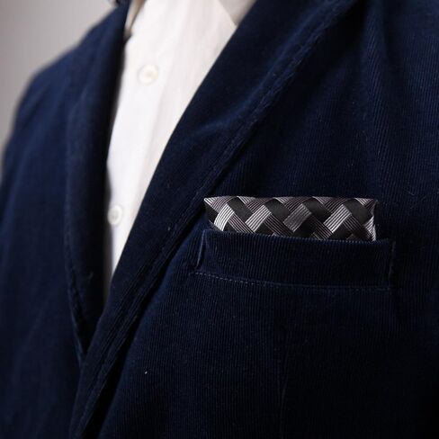 EPOINT مناديل الأزهار الكلاسيكية هانكي المنسوجة الحرير بيزلي الأسود in Kuwait