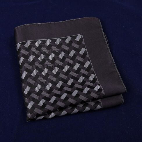 EPOINT مناديل الأزهار الكلاسيكية هانكي المنسوجة الحرير بيزلي الأسود in Kuwait