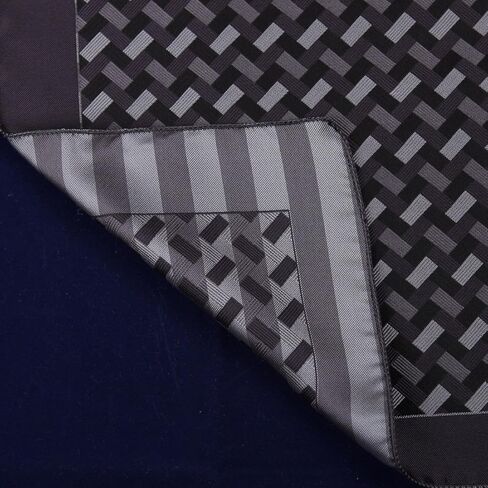 EPOINT مناديل الأزهار الكلاسيكية هانكي المنسوجة الحرير بيزلي الأسود in Kuwait