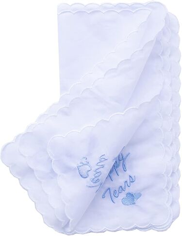 MileyMarla مناديل زفاف قطنية مطرزة للسيدات باللون الأبيض من الدانتيل in Kuwait