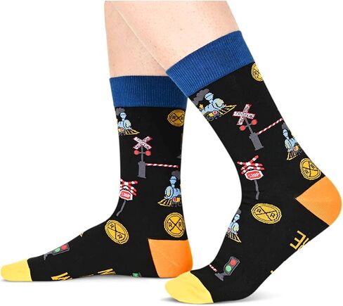 Zmart Unisex Firefighter Police Barber Pilot Navy Racing Socks, Gifts For Wrestling Car Racing Train Lover in Kuwait