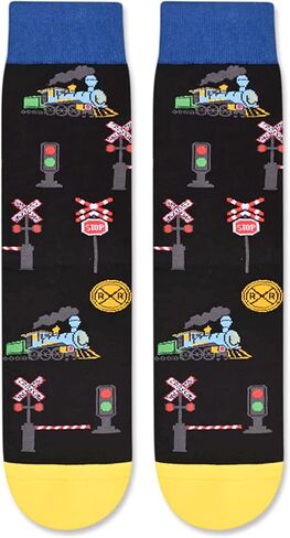 Zmart Unisex Firefighter Police Barber Pilot Navy Racing Socks, Gifts For Wrestling Car Racing Train Lover in Kuwait