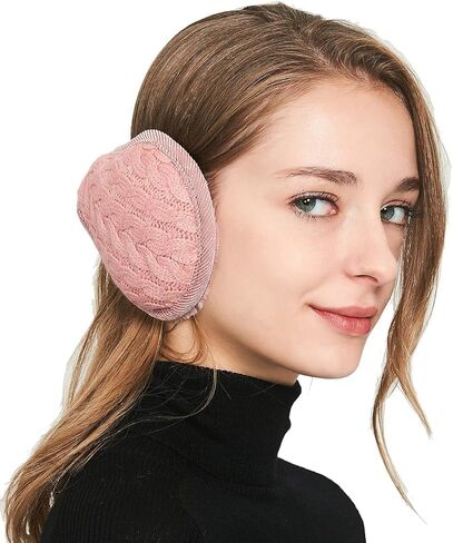 Rungion Unisex Warm Knit Women Earmuff Cashmere Winter Pure Color Earmuffs Fur Earwarmer Adjustable Wrap in Kuwait