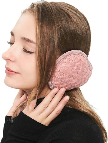 Rungion Unisex Warm Knit Women Earmuff Cashmere Winter Pure Color Earmuffs Fur Earwarmer Adjustable Wrap in Kuwait