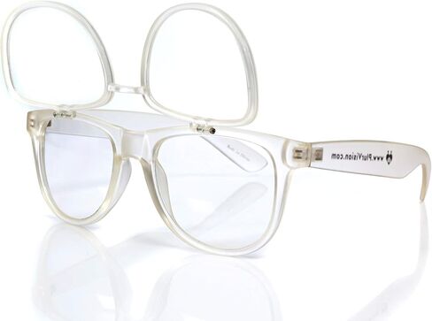 Alternative Imagination Premium Clear Glasses with Diffraction Flip Lenses - Ideal for Festivals, Lights, Raves, Etc. in Saudi Arabia