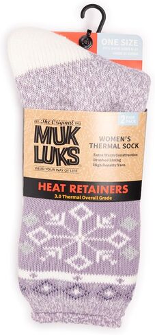 MUK LUKS Women's Tall Heat Retainer, Purple/Grey, One Size Fits Most (6-11) in Saudi Arabia