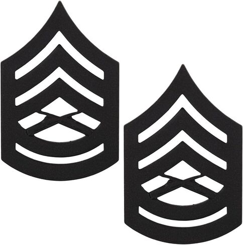 Marine Corps (USMC) chevron black Scratch Resistant GYSGT Gunnery Sergeant E7 in Saudi Arabia