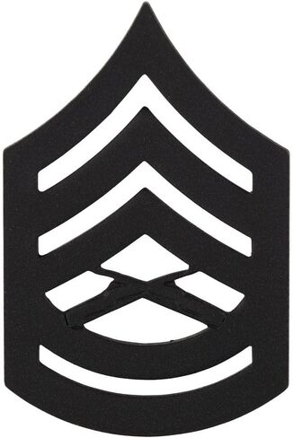 Marine Corps (USMC) chevron black Scratch Resistant GYSGT Gunnery Sergeant E7 in Saudi Arabia
