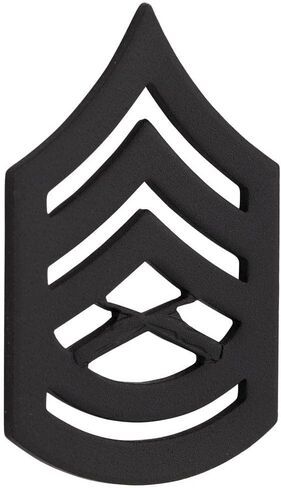 Marine Corps (USMC) chevron black Scratch Resistant GYSGT Gunnery Sergeant E7 in Saudi Arabia