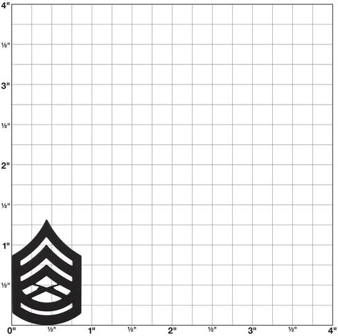 Marine Corps (USMC) chevron black Scratch Resistant GYSGT Gunnery Sergeant E7 in Saudi Arabia