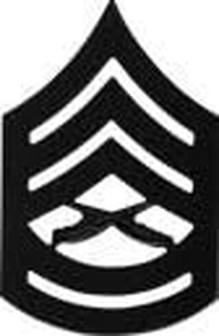 Marine Corps (USMC) chevron black Scratch Resistant GYSGT Gunnery Sergeant E7 in Saudi Arabia