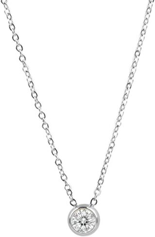 Jude Jewelers Stainless Steel Birthstone Classic Plain Solitaire Style Collar Statement Party Necklace in Saudi Arabia
