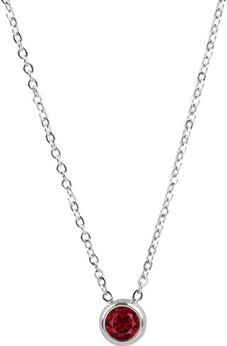 Jude Jewelers Stainless Steel Birthstone Classic Plain Solitaire Style Collar Statement Party Necklace in Saudi Arabia
