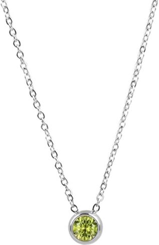 Jude Jewelers Stainless Steel Birthstone Classic Plain Solitaire Style Collar Statement Party Necklace in Saudi Arabia