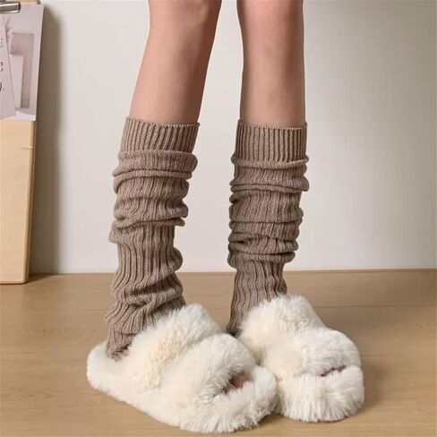 Meihuida Womens Leg Warmers Y2k Lolita Knit Long Socks Kawaii Harajuku Ankle Heap Boot Socks in Saudi Arabia