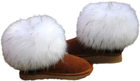 أصفاد المعصم من الفرو الصناعي من LDFWAY لتدفئة الساق والذراع وأساور للأحذية الشتوية الدافئة للنساء in Kuwait