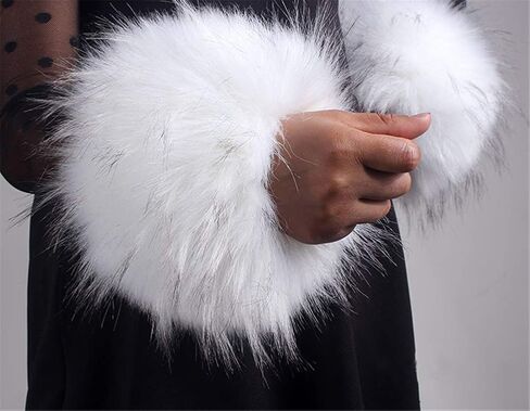 أصفاد المعصم من الفرو الصناعي من LDFWAY لتدفئة الساق والذراع وأساور للأحذية الشتوية الدافئة للنساء in Kuwait