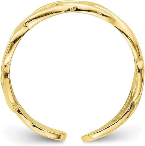 Diamond2Deal 925 Sterling Silver Gold-tone Toe Ring, Metal in Saudi Arabia