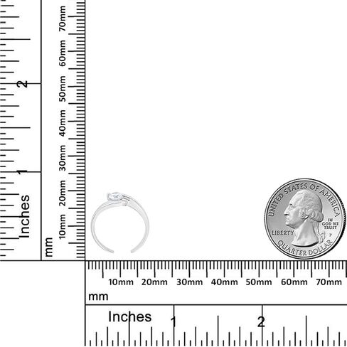 AVORA 925 Sterling Silver Adjustable Solitaire Toe Ring with Simulated Diamond CZ in Kuwait