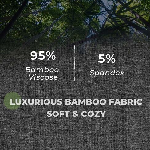 LazyCozy Men's Pajama Pants - Viscose Made from Bamboo, Soft Sleep Lounge Pants with Pockets Pj Bottoms in Kuwait