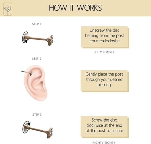 14k Gold Single Gold Cartilage Earring for Women and Men | Helix Tragus or Cartilage Piercing Jewelry with Comfortable Flat backs | Hypoallergenic Cartilage Studs in Various Designs by MAX + STONE in Saudi Arabia
