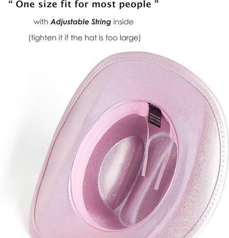 Lisianthus Glitter Cowboy Hat for Women and Men Party Disco Cowgirl Hat in Saudi Arabia