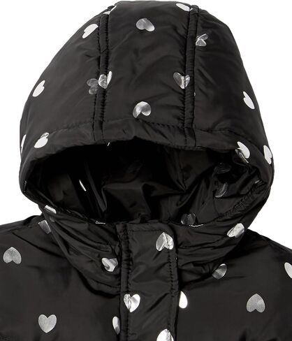 URBAN REPUBLIC Baby Girls Heavyweight Heart Print Hooded Puffer Jacket in Saudi Arabia